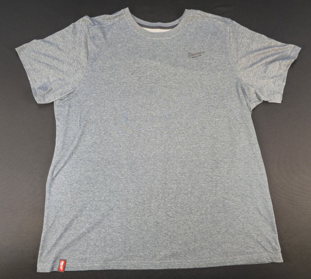 Milwaukee FREEFLEX T-Shirt Men's 2XL Gray Short Sleeve Work Performance Tee